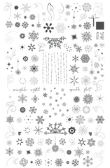 Swirling On Ice (CjSC-70)  - Clear Jelly Stamping Plate