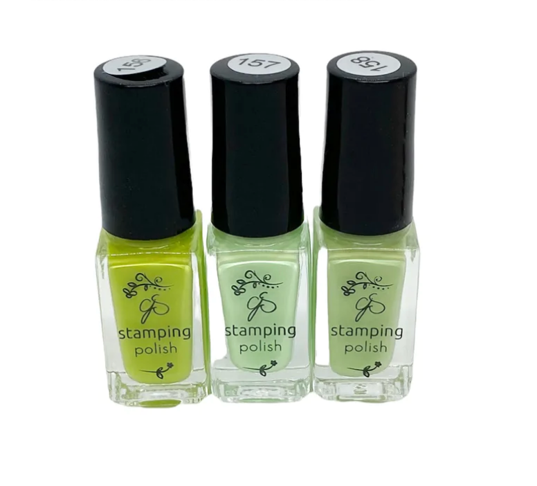 Stamping Polish Kit - Green Tea Trio (3 colors)