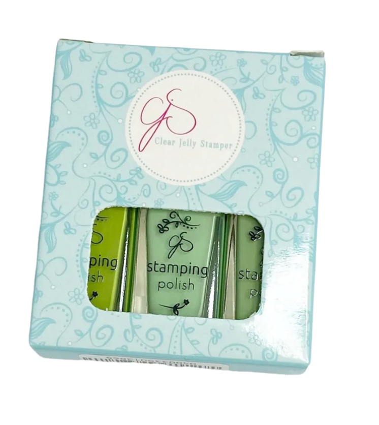 Stamping Polish Kit - Green Tea Trio (3 colors)