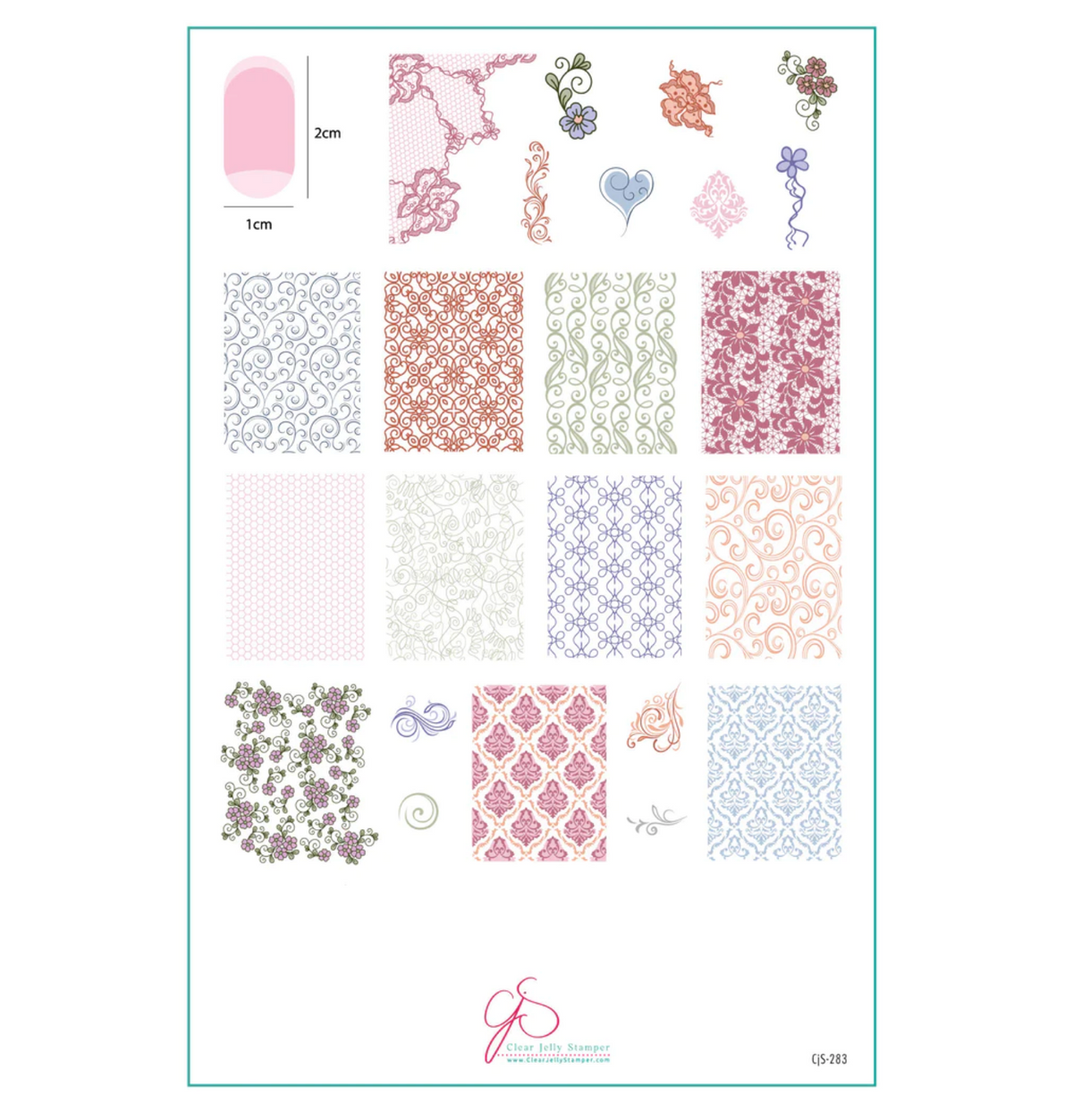 Dainty Delights (CjS-283) -  Clear Jelly Stamping Plate