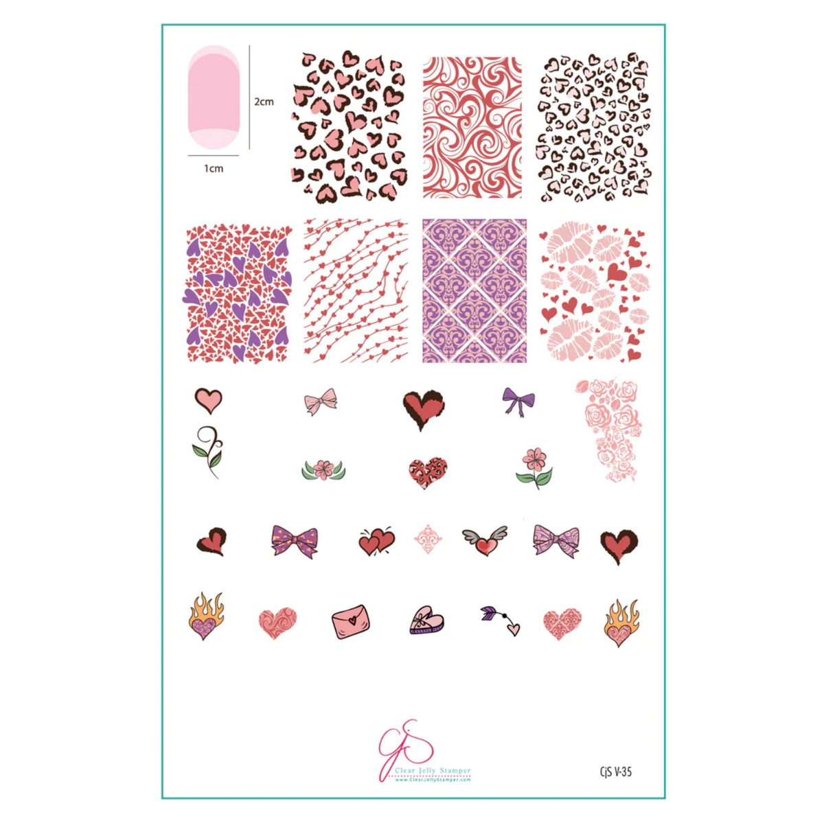 With Love (CjSV-35) - Clear Jelly Stamping Plate Main image