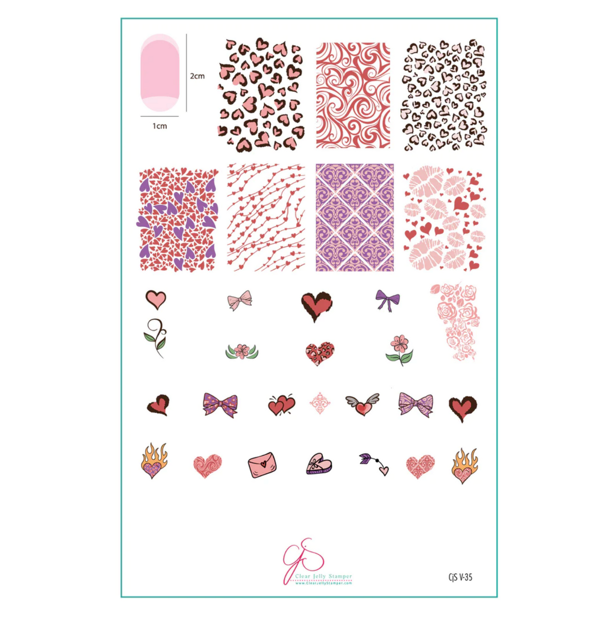 With Love (CjSV-35) - Clear Jelly Stamping Plate