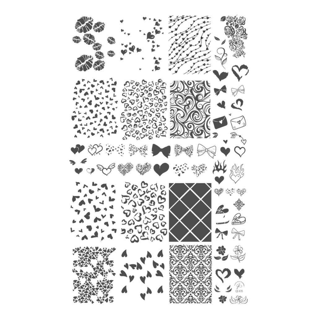With Love (CjSV-35) - Clear Jelly Stamping Plate