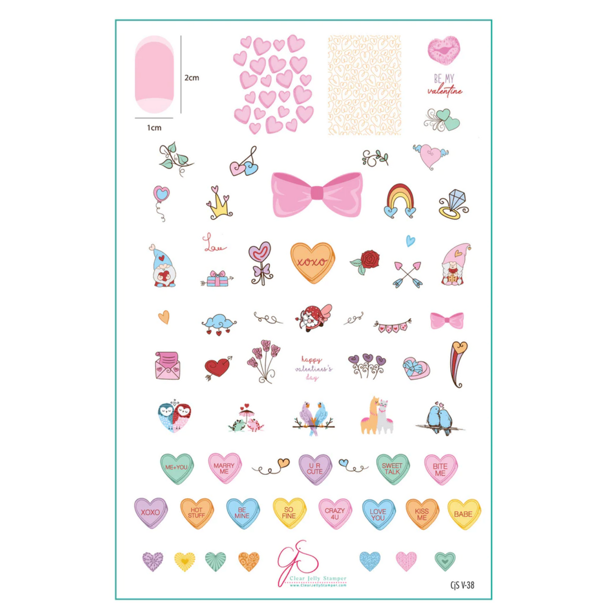 Sweet Love (CjSV-38) - Clear Jelly Stamping Plate Main image