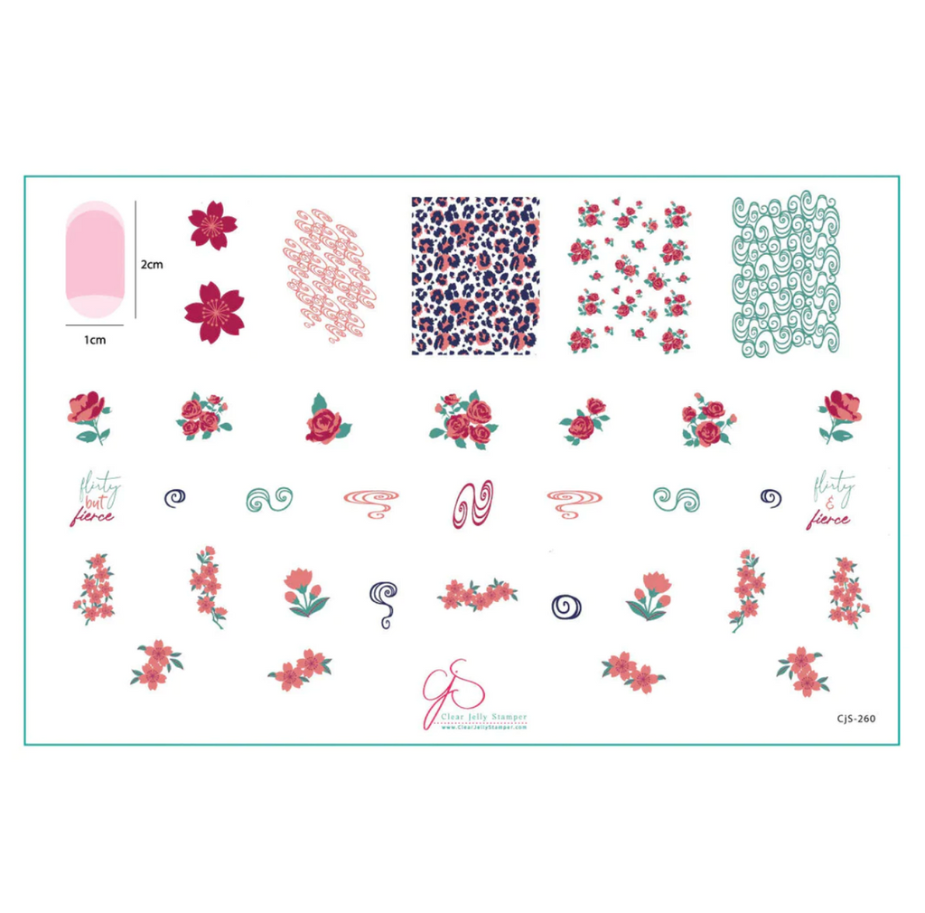Flirty & Fierce (CjS-260) - Clear Jelly Stamping Plate