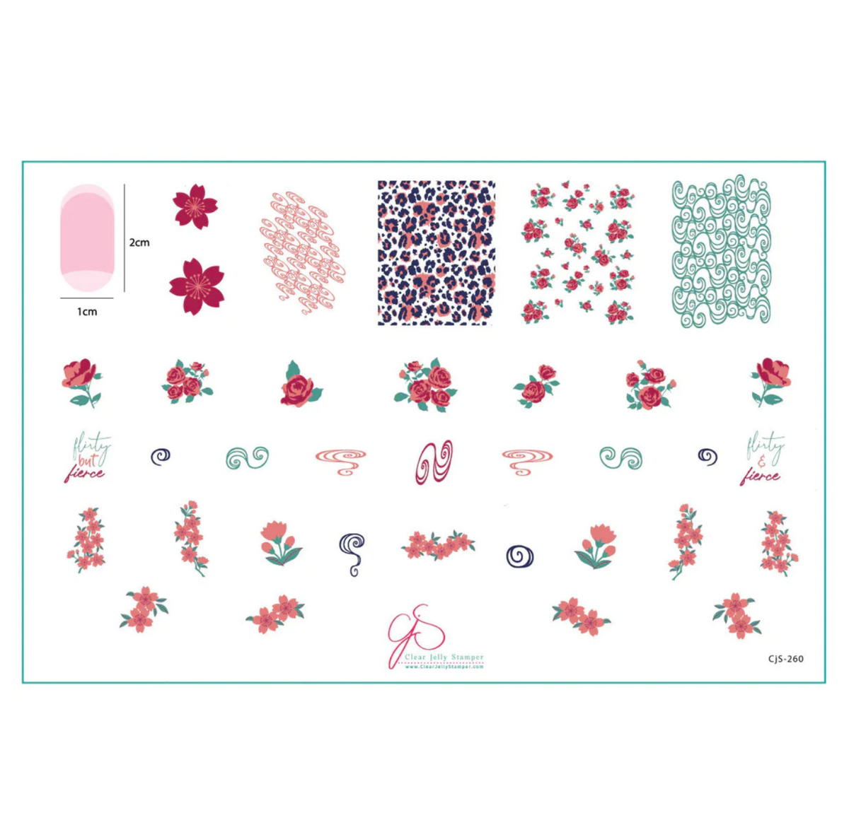 Flirty & Fierce (CjS-260) - Clear Jelly Stamping Plate