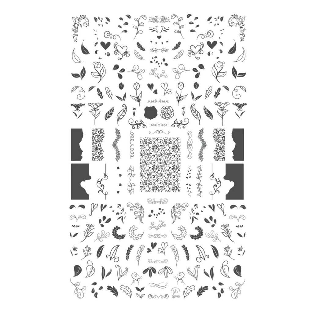 Embellish (CjSV-40) - Clear Jelly Stamping Plate