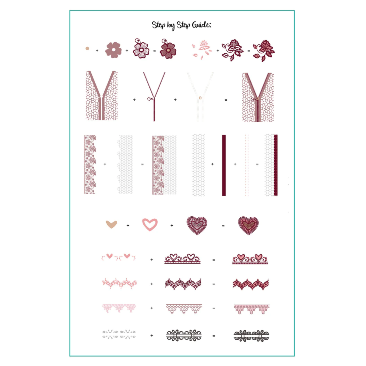 Leather & Lace (CjSV-39) - Clear Jelly Stamping Plate Secondary image