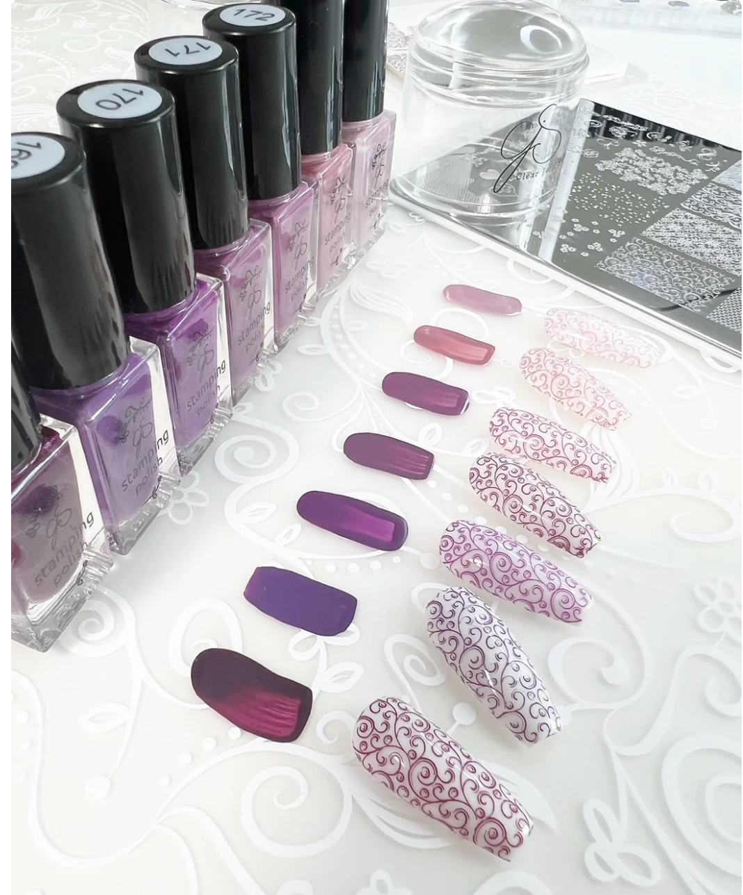 The Posh Purples (7 Colors) - Stamping Polish Kit Main image