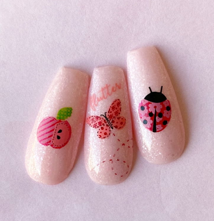 Patterned Spring ONE (CjS-285)  Steel Nail Art Stamping Plate