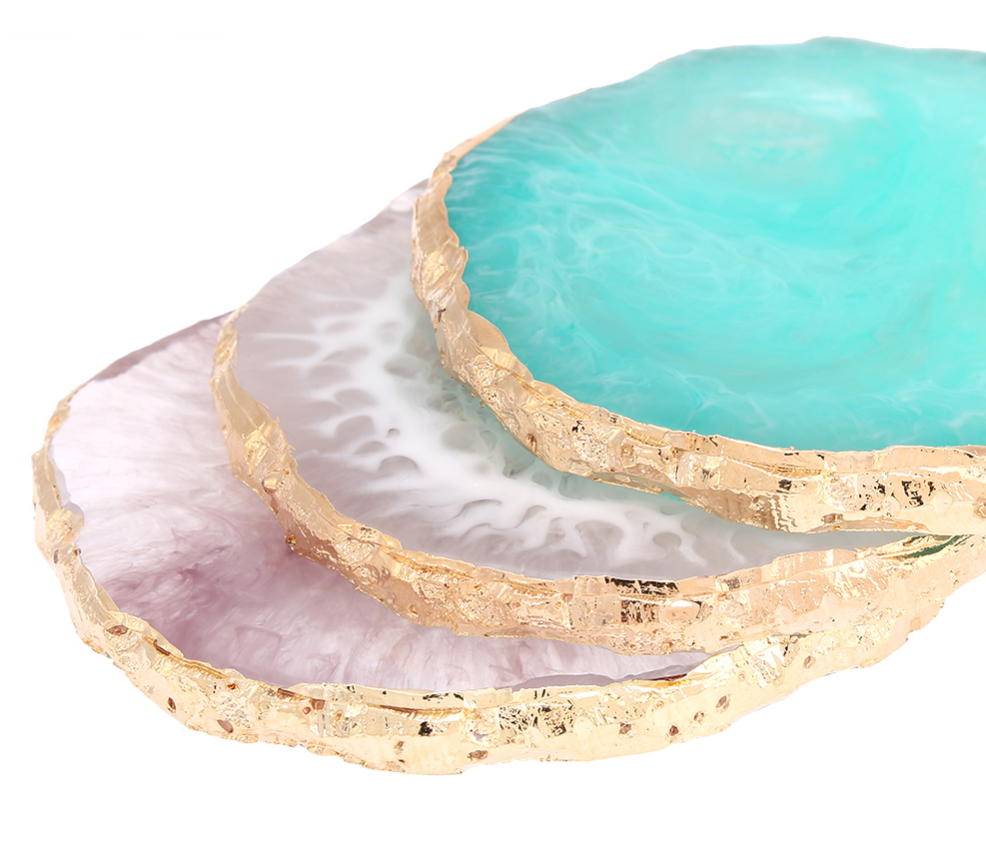 Gold Edge Resin Stone Palette