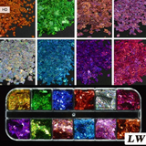 Glitter Kit Sets with 12 Different Glitters - Party Holo Rhombus