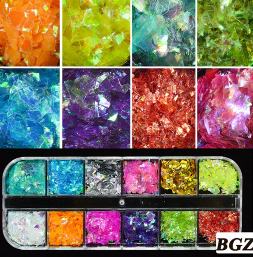 Glitter Kit Sets with 12 Different Glitters -  Mylar Mix BGZ
