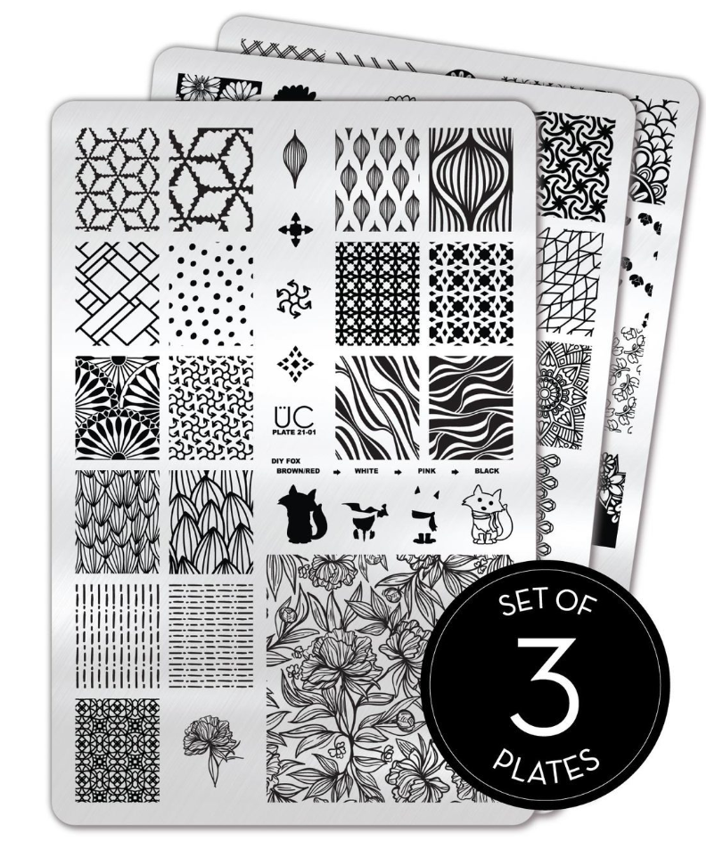 Collection 21 - Set of 3 Uber Chic Stamping Plates