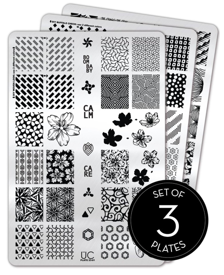 Collection 23 - Set of 3 Uber Chic Stamping Plates Main image