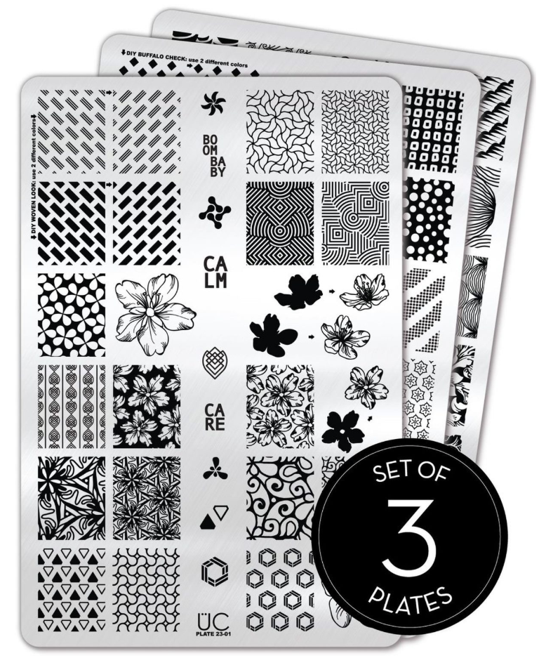 Collection 23 - Set of 3 Uber Chic Stamping Plates