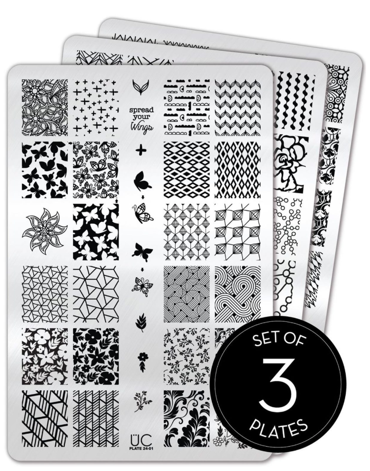 Collection 24 - Set of 3 Uber Chic Stamping Plates Main image
