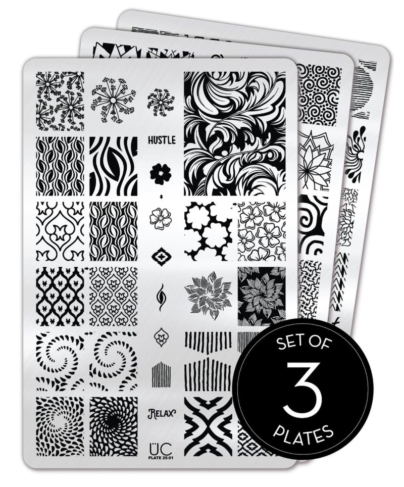 Collection 25 - Set of 3 Uber Chic Stamping Plates Main image