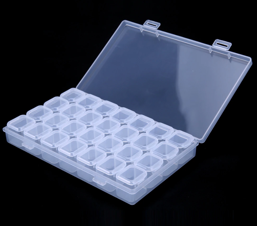 Empty Plastic Storage Container - 28 Slot Secondary image