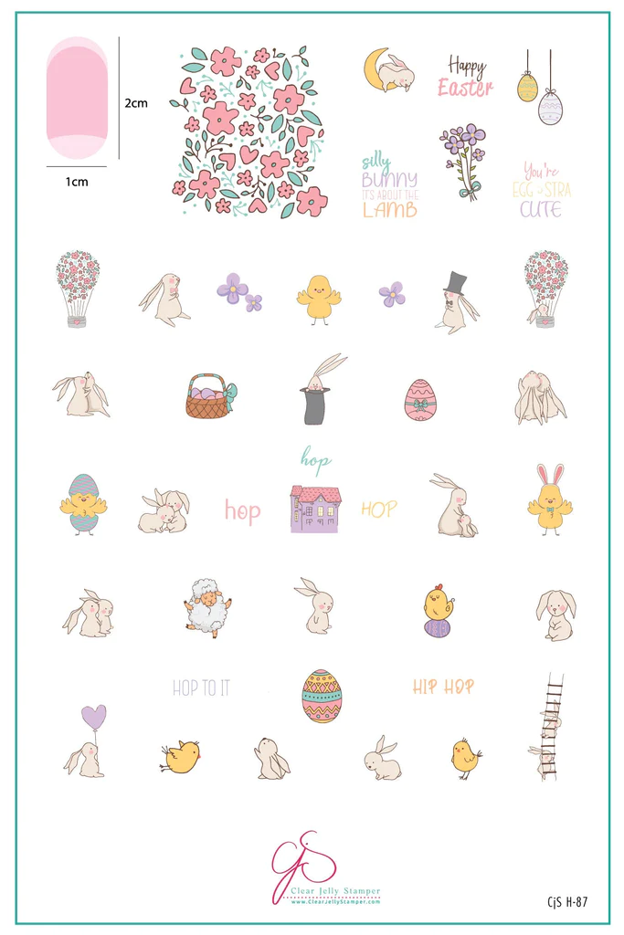 Silly Bunny (CjSH-87)  Steel Nail Art Stamping Plate Main image