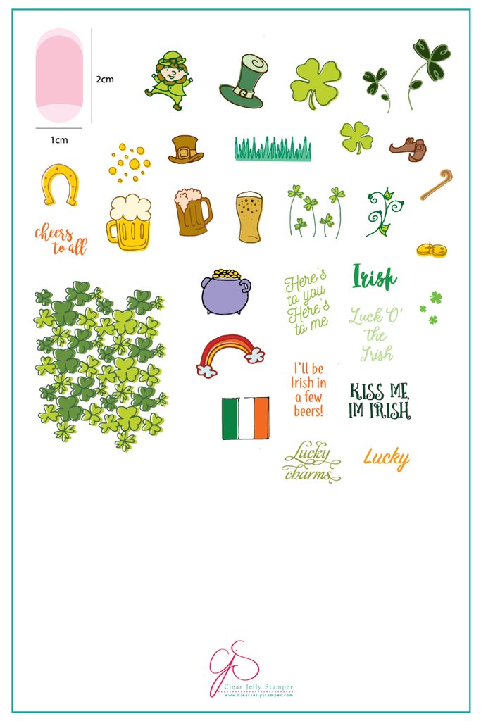 The Luck of the Irish (CjSH-14)  - Clear Jelly Stamping Plate Main image