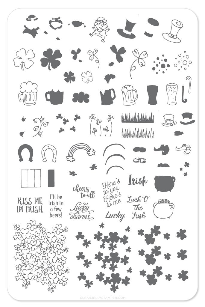 The Luck of the Irish (CjSH-14)  - Clear Jelly Stamping Plate Secondary image
