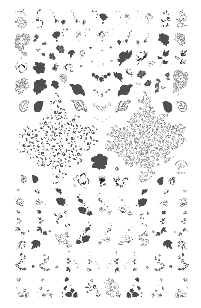 Summer Rose (CjSH-242)  Steel Nail Art Stamping Plate Secondary image
