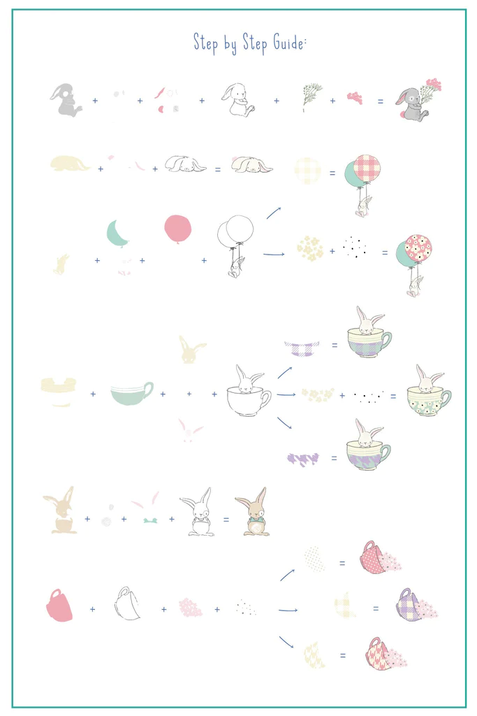 Sweet Spring Bunnies (CjS-292) Steel Nail Art Stamping Plate