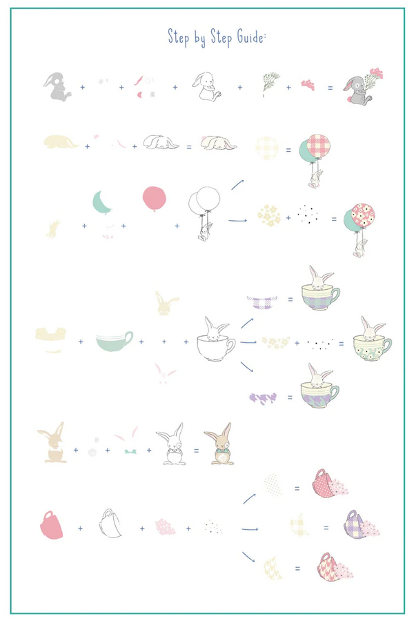 Sweet Spring Bunnies (CjS-292) Steel Nail Art Stamping Plate