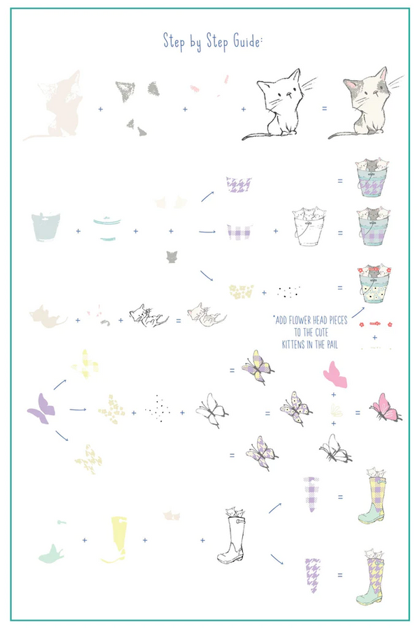 Sweet Spring Kitties (CjS-293) Steel Nail Art Stamping Plate