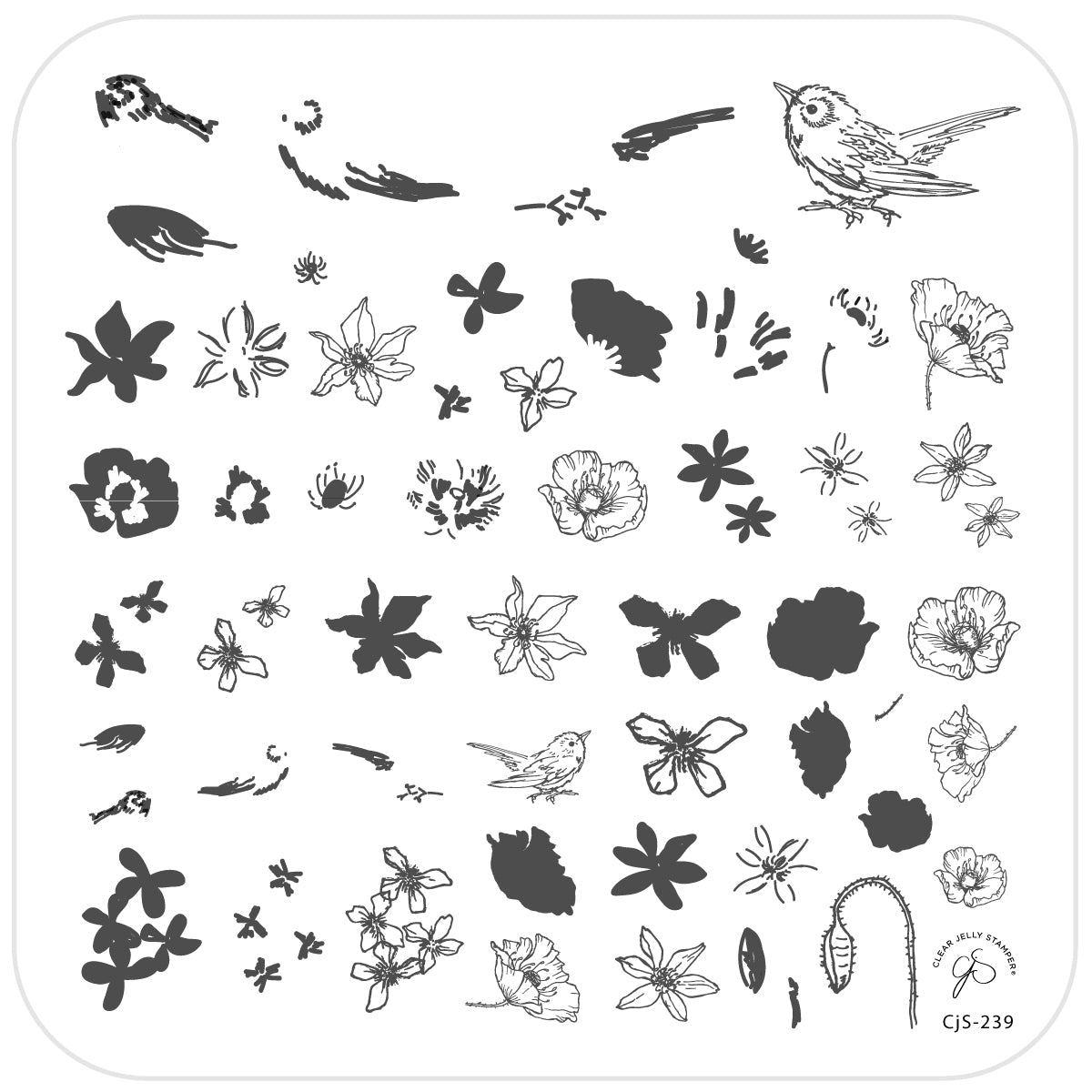 Sweet Tweet (CjS-239)  - CJS Medium Stamping Plate Secondary image