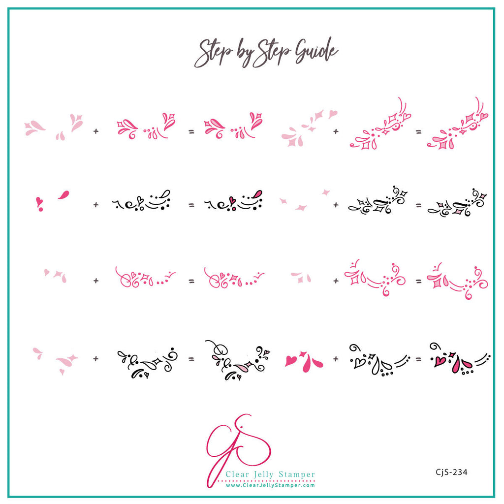 Twirly Swirly French (CjS-234) - CJS Medium Stamping Plate