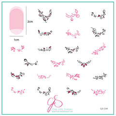 Twirly Swirly French (CjS-234) - CJS Medium Stamping Plate