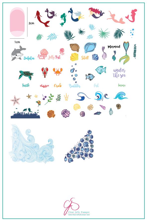 Underwater Adventures (CjS-110) - Clear Jelly Stamping Plate Main image