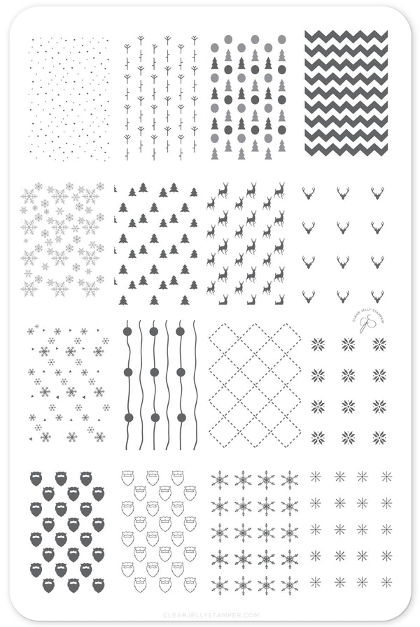 Pretty Paper – Deck the Halls (CjSC-41)  - Clear Jelly Stamping Plate