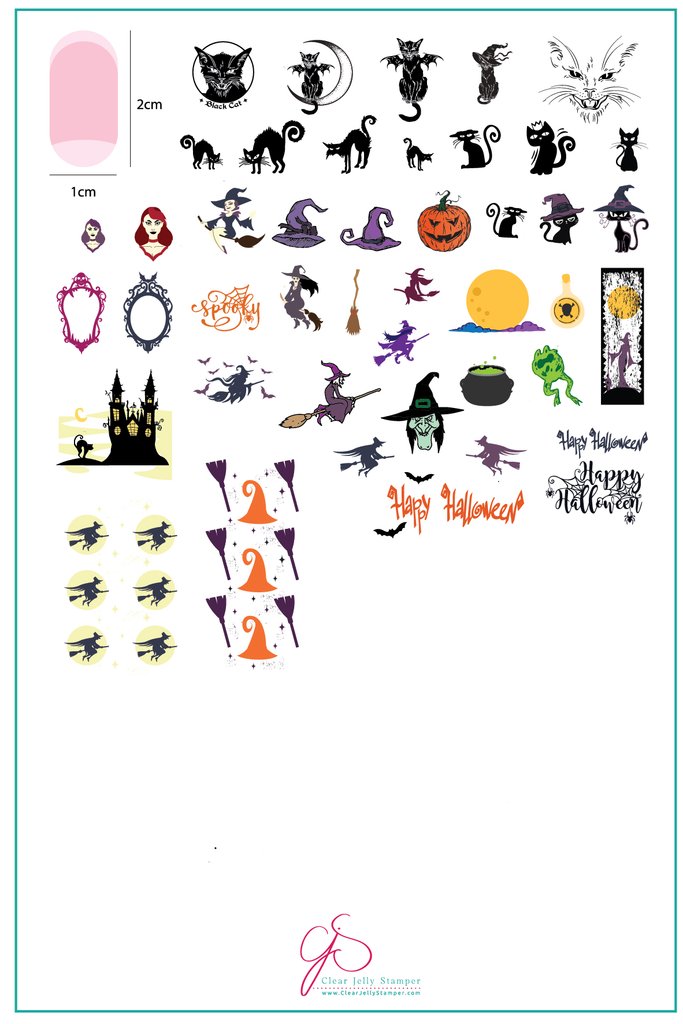 Be-Witched (CjSH-36) - Clear Jelly Stamping Plate Main image