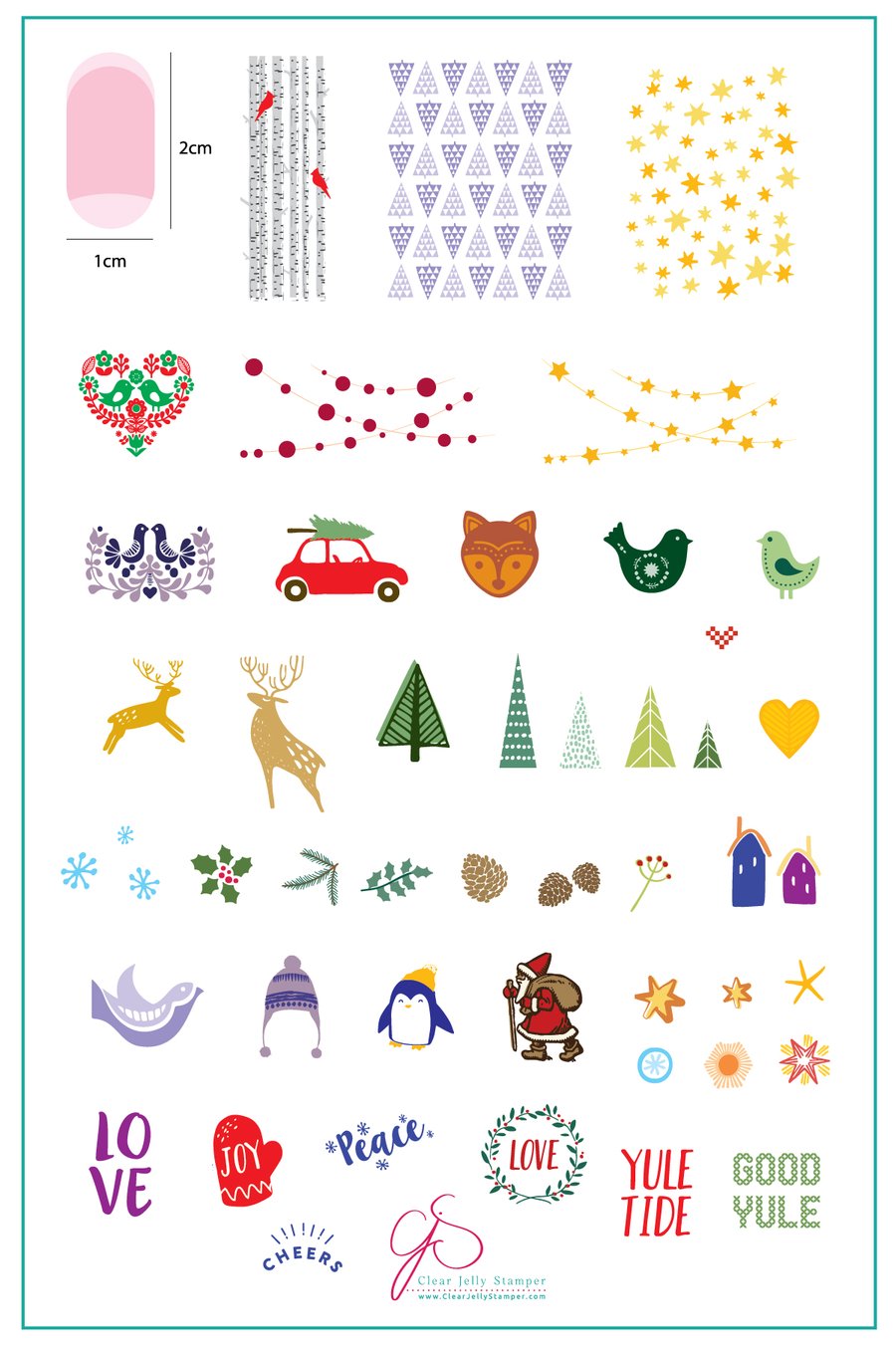 Yule Tide Christmas (CjSC-13) - Clear Jelly Stamping Plate Main image