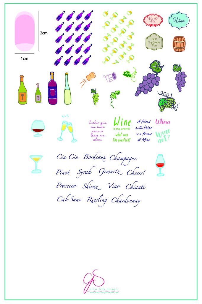 A Friend With Wine (LC-20) -  Clear Jelly Stamping Plate Main image