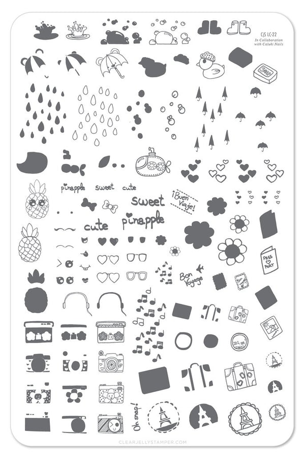 A Little Touch of Caluki (LC-22) -  Clear Jelly Stamping Plate