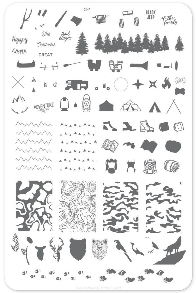 Adventure Begins (CJS-67) -  Clear Jelly Stamping Plate Secondary image