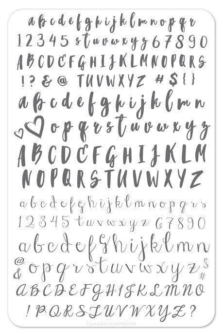 Alphabet Brush (CJS-40) - Clear Jelly Stamping Plate Secondary image