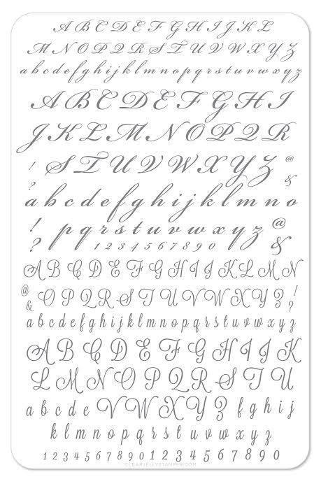 Alphabet Script (CJS-41) - Clear Jelly Stamping Plate