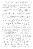 Alphabet Script (CJS-41) - Clear Jelly Stamping Plate