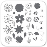 Petals on Point (CjS-65) - CJS Small Stamping Plate