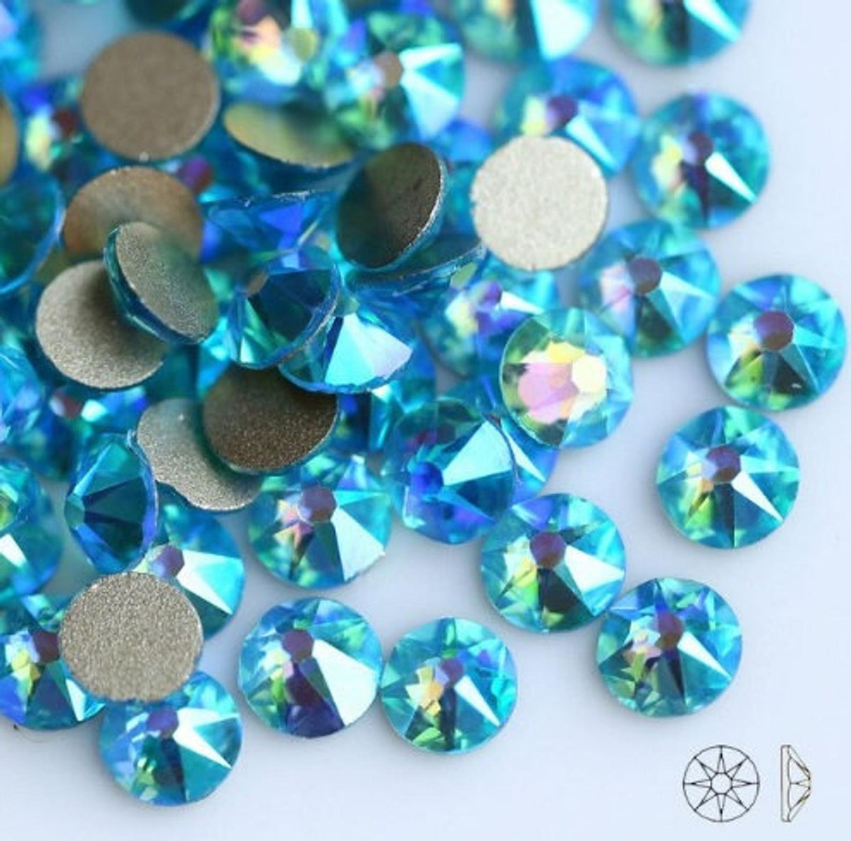 Pave Pack of Crystals - Swarovski® & Preciosa - Aquamarine AB Main image