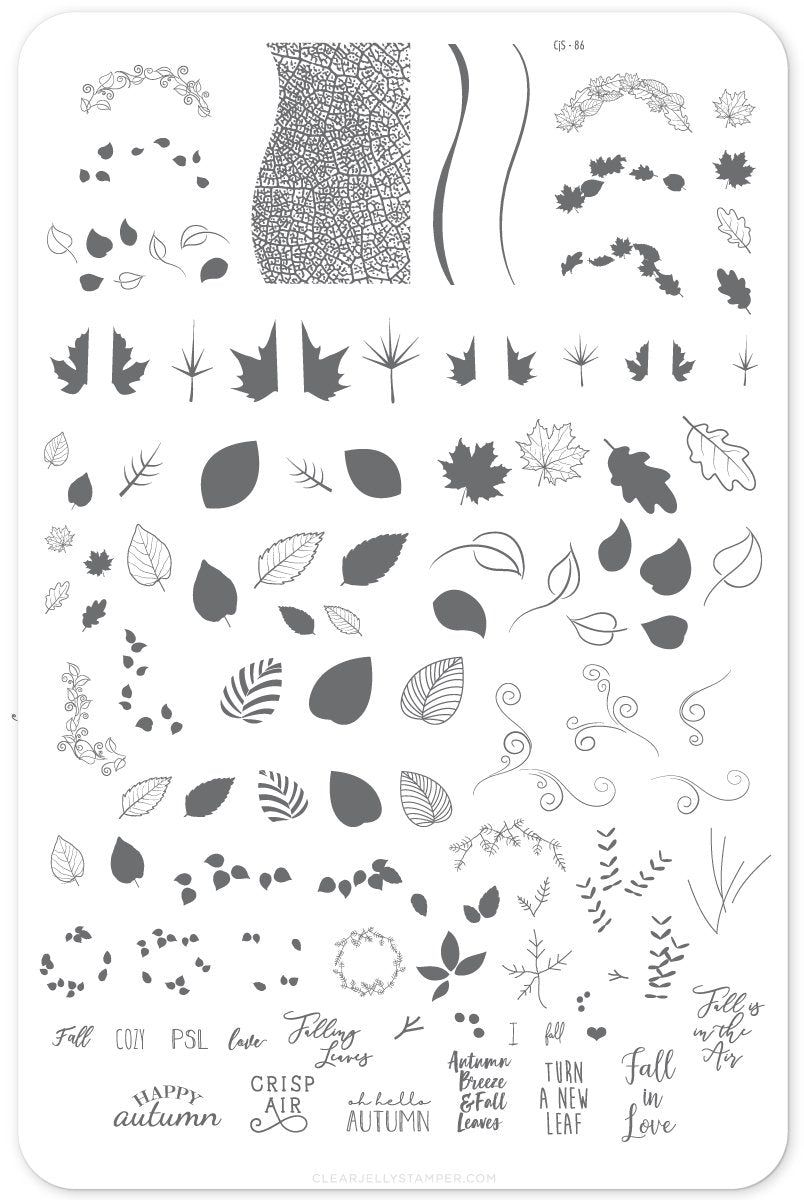 Forever Autumn (CjS-86) - Clear Jelly Stamping Plate