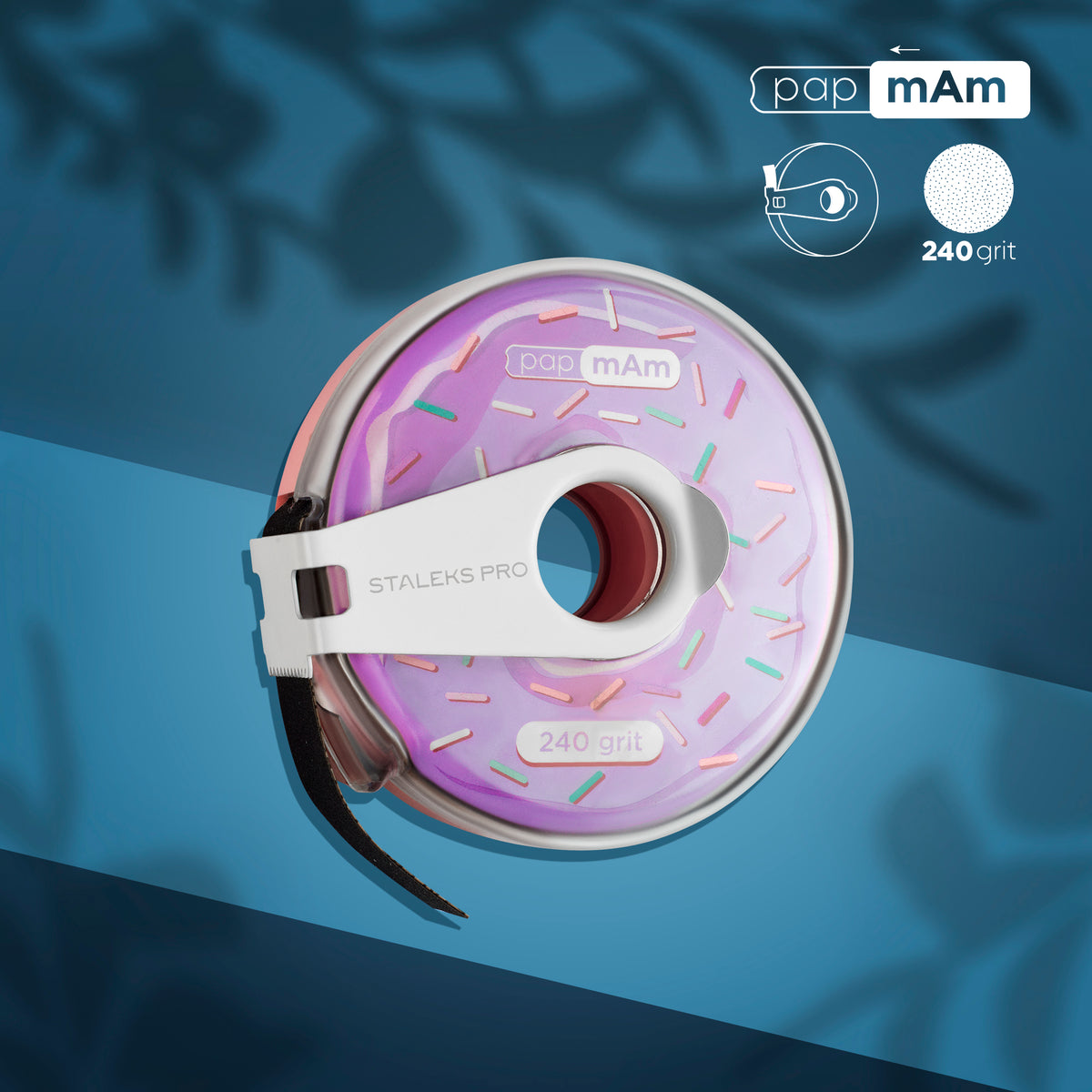 240 Grit SLIDE ON papMam Nail File Refill Roll in Plastic Case - Up to 80 Files!  ATC-240 Main image
