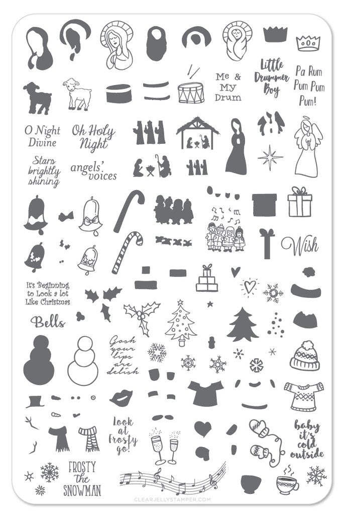 Baby Its Cold (CjSC-11) - Clear Jelly Stamping Plate Main image