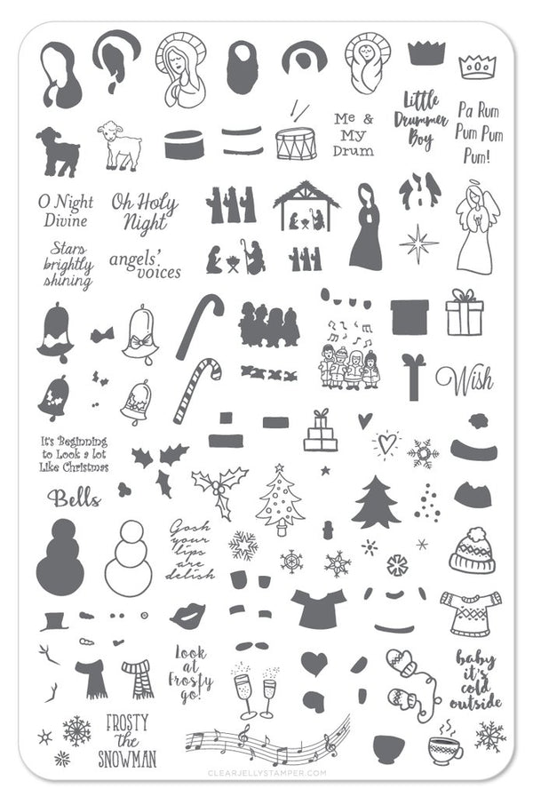 Baby Its Cold (CjSC-11) - Clear Jelly Stamping Plate