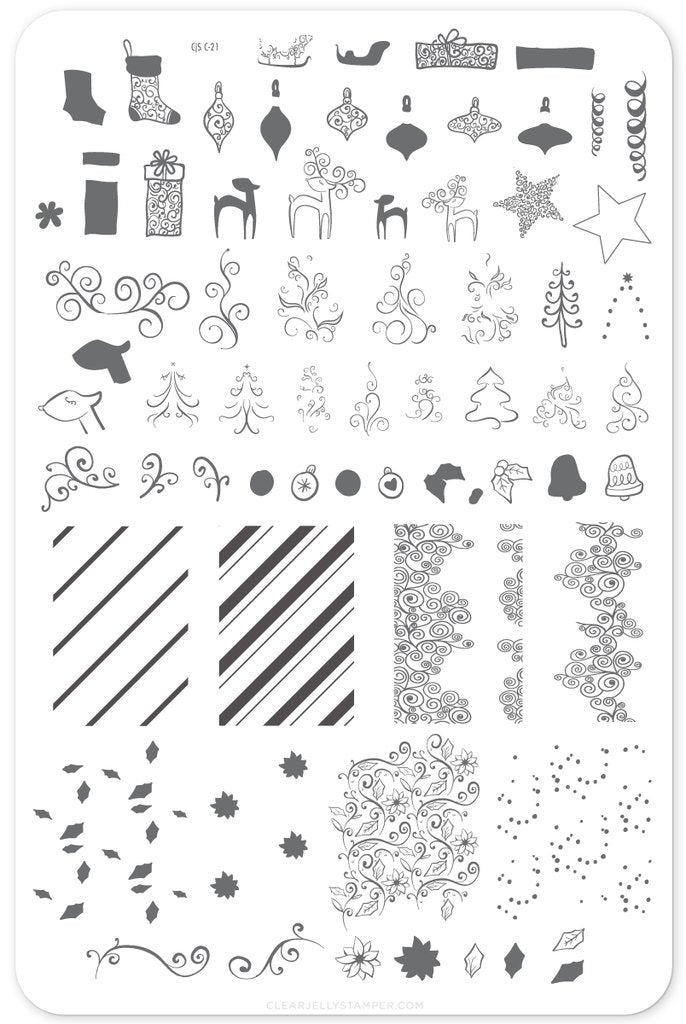 Baubles & Bells (CjS C-21)  - Clear Jelly Stamping Plate Secondary image
